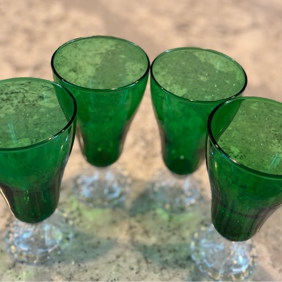 Bundle of 4 vintage iced tea/water stemware - Picture 2 of 10